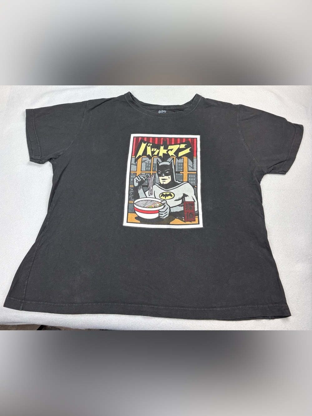 Kids Black Batman Graphic Pajama Top